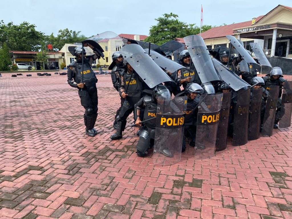 Latihan Peningkatan Kemampuan Dalmas Personel Polres Nagan Raya