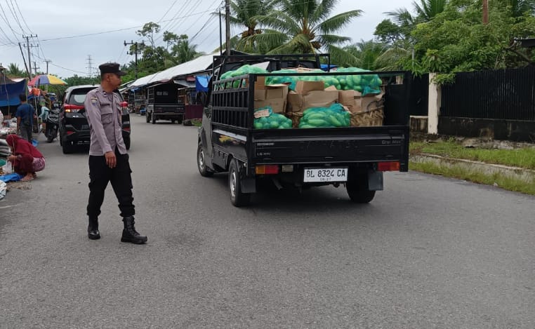 Polres Nagan Raya laksanakan Strong Point Pagi untuk Cegah Kecelakaan Lalu Lintas