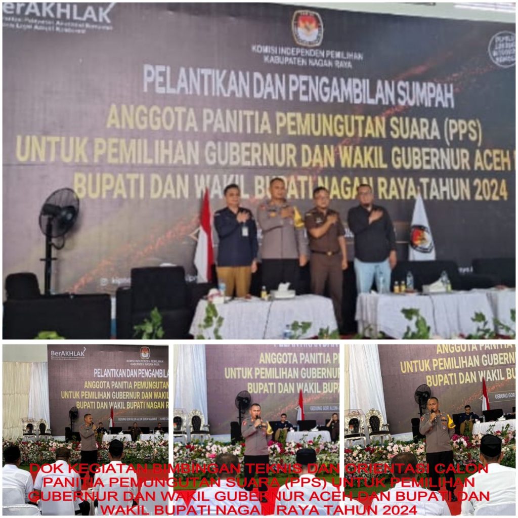 Kegiatan Bimbingan Teknis dan Orientasi Tugas Anggota Panitia Pemilihan Kecamatan di Nagan Raya