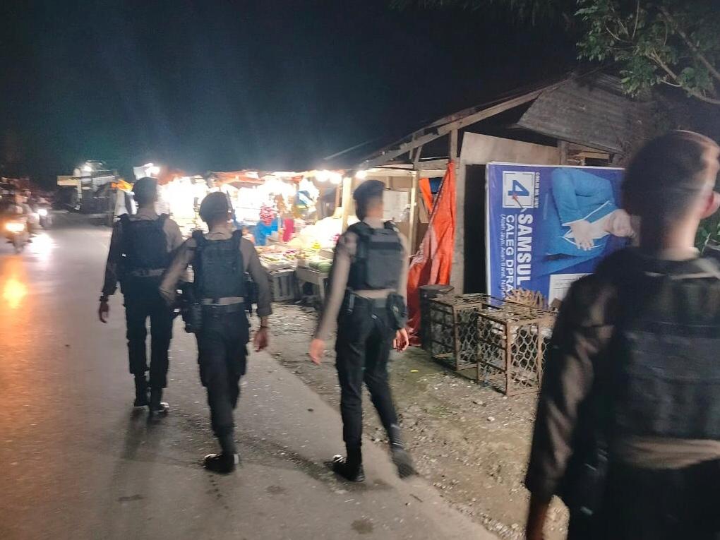 Cegah Guantibmas, Satsamapta Polres Nagan Raya Lakukan Patroli