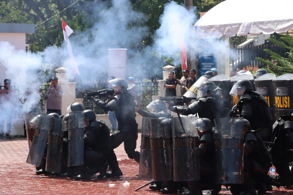 Simulasi SISPAMKOTA Dalam Rangka Operasi Mantap Praja Seulawah-2024 di Wilayah Hukum Polres Nagan Raya