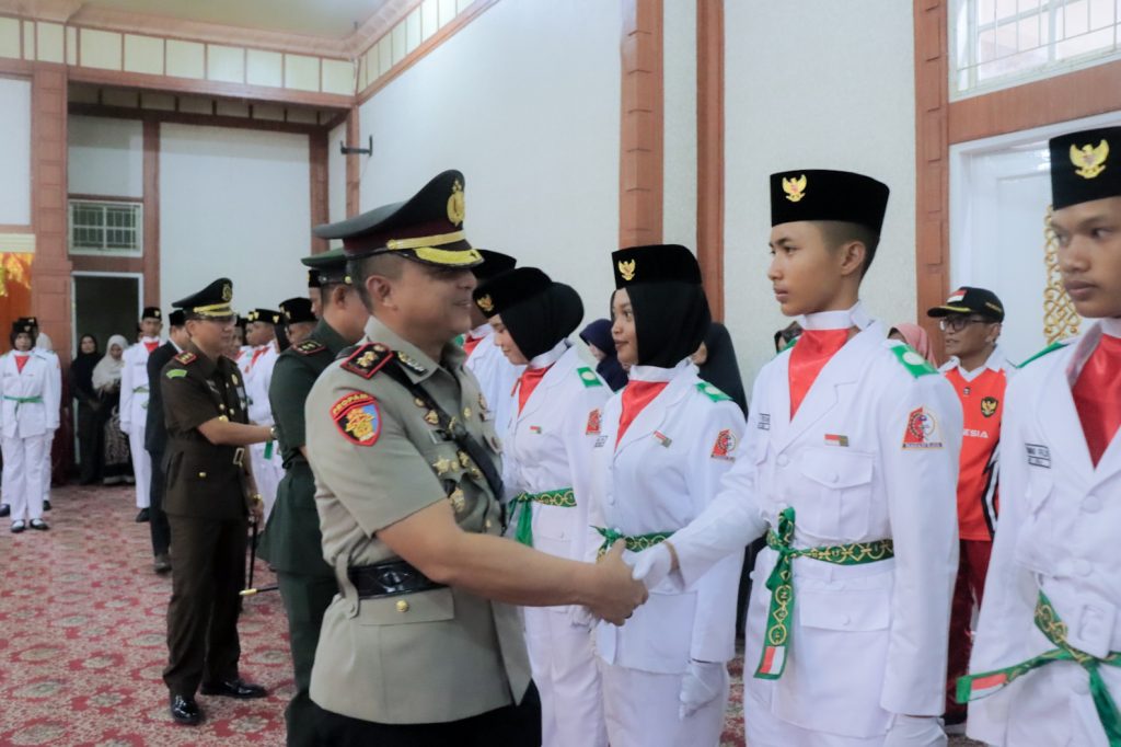 Pengukuhan Pasukan Pengibar Bendera Merah Putih Kabupaten Nagan Raya Tahun 2024