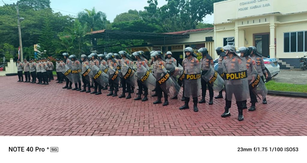 Polres Nagan Raya Gelar Gladi Simulasi Sispamkota untuk Meningkatkan Kesiapsiagaan Keamanan pemilukada tahun 2024